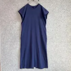 【ユニクロ UNIQLO】 フレンチスリーブ ゆったり Tシャツ ワンピース M