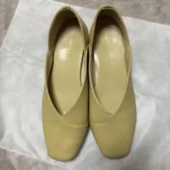 ブロックウッドヒールの切り替えパンプス/バブーシュ＜2WAY＞