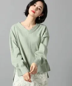 ローリーズファーム スーピマVネックプルオーバー
