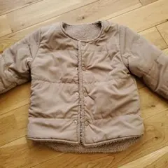 ベージュ フリース裏地 アウター