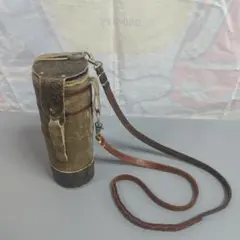 レザー製 円筒形ケース ストラップ付き