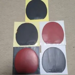 卓球5枚ラバーセット（黒・赤）詳細を見てください！