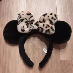 ディズニー カチューシャ　豹柄　ヒョウ柄　レオパード　ディズニーリゾート　ミニー
