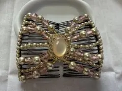 中古　エレガントなパールビーズヘアクリップ(おまとめOK)