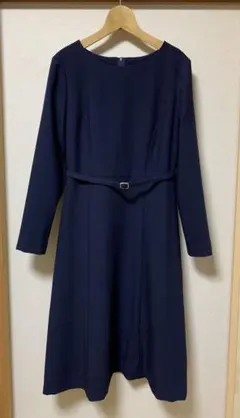 NATURAL BEAUTY BASIC セレモニー用ワンピース　ネイビー　M