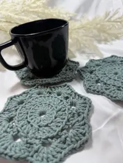 かぎ針編みコースター4枚セット新品