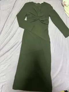 ZARA オリーブグリーン ロングワンピース S