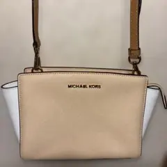 未使用品　MICHAEL KORS ショルダーバッグ ベージュ/ホワイト