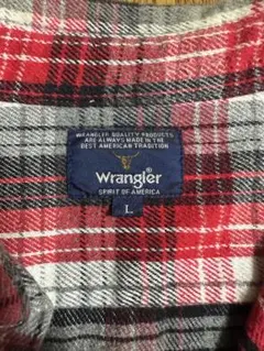 90s Wrangler ネルシャツ L 赤チェック ヘビーネル 厚手