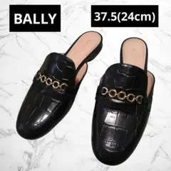 バリー ゴールドチェーンミュールMules & Clogs 黒 クロコ型押し24