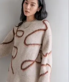 LOWRYSFARM ニュアンスラインニットプルオーバーＬＳ