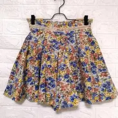 axes femme フラワー柄キュロットスカート　M