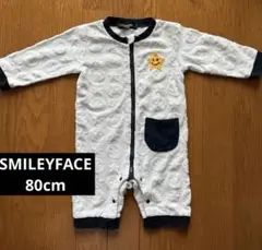 【SMILEYFACE】星型刺繍ロンパース 80