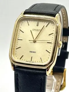 SEIKO spirit メンズ スクエア 時計 watch 5E31-5B50