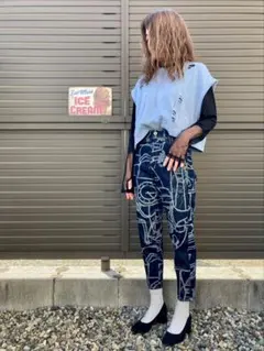 ジースターロウ　プリントデニムパンツ