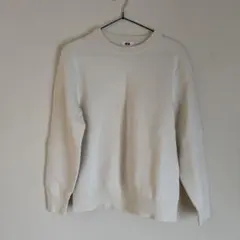 美品　ユニクロ　S ウォッシャブルストレッチミラノリブクルーネックセーター