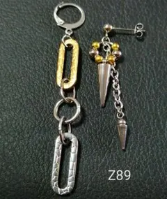 片耳ピアスZ89　ピアスセット　ステンレスピアス　アメカジ　パンク　ストリート