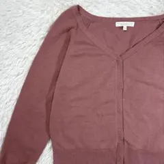 PROPORTION ピンク Vネック 長袖 カーディガン