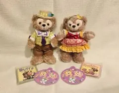 ★ディズニーシー☆スプリングタイム☆ダッフィー&シェリーメイ☆ぬいぐるみバッジ★