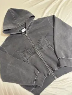 BlessU グレー フード付きパーカー