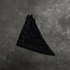 ユーズド 古着 ドット柄 ストール 黒 デザイン モード