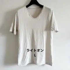 Right-on.ライトオン.Vネック.Tシャツ.ベージュ.L.綿のサムネイル
