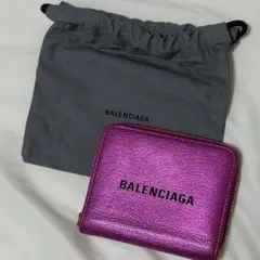 BALENCIAGA 二つ折り財布 メタリックピンクのサムネイル