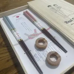 イシダ 夫婦箸 桐箱入 箸置付 シャンパンペア 23cm/21cmのサムネイル