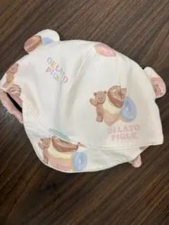 ジェラートピケ ベビー帽子 クマとドーナツ⭐︎美品