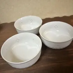 有田焼　多用鉢　3点セット　ハートクローバー　ホワイト　中古品　送料無料　匿名