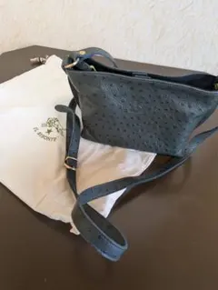 美品 IL BISONTE チャコール ショルダーバッグ