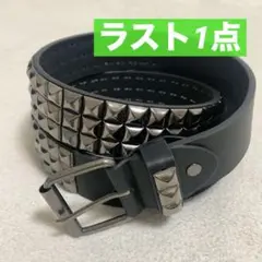 厚鋲スタッズベルト 黒 パンク ロック グランジ Y2K ブリンブリン ブラック