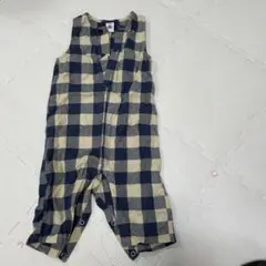 PETIT BATEAU チェック柄ロンパース 18m