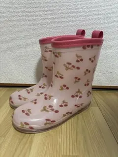 キッズ レインブーツ さくらんぼ柄 ピンク 19.0cmのサムネイル