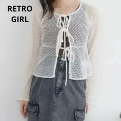 RETRO GIRL ホワイト メッシュ 長袖のサムネイル