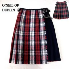 オニールオブダブリン　ラップスカート　巻きスカート　タータンチェック　ベルト