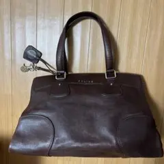 【値下げ】CELINE ダークブラウン レザー バッグ