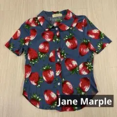 Jane Marple イチゴ柄 半袖シャツ　アロハシャツのサムネイル