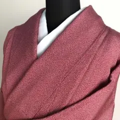 色無地 紅系 江戸小紋 染紋あり お祝い着 パーティ着物 丈150 裄64