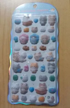 COTTON　PUFFY猫や動物のキャラクターシール