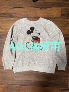 ミッキーマウス プリント グレー トレーナー