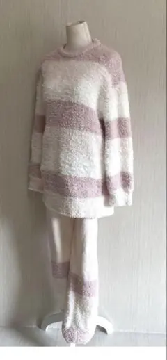 ジェラートピケ ルームウェア 　ロングパンツ　セットアップ　ピンク