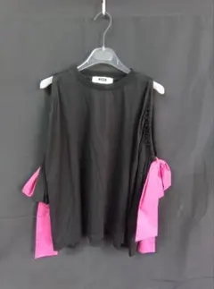 MSGM エムエスジーエム 2842MDM268 リボン付 肩開き 半袖 xsのサムネイル