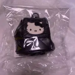 ハローキティ　キティ　ミニチュアキルト　リュック形ミニポーチ　ブラック