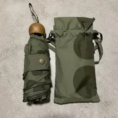 コンパクト折りたたみ傘 392 マル 雨傘 親骨50cm カーキ