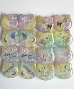 ねこちゃん海塗りパーツ　レジンカボション