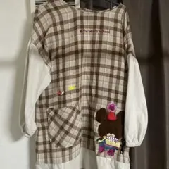 the bear's school くまのがっこう　チェック柄エプロン