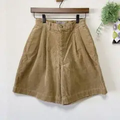 【ドミンゴ】 コーデュロイハーフパンツ M 可愛い カジュアル ベージュ 秋冬