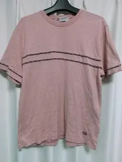 CHAPS ライン 半袖Tシャツ Ｌサイズ チャップス アメカジ 古着屋 ピンク