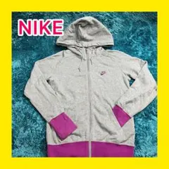 ★NIKE★sports wear ナイキ　パーカー　ジップアップ　M グレーのサムネイル